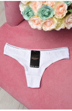 Стринги женские хлопковые белого цвета 158897L