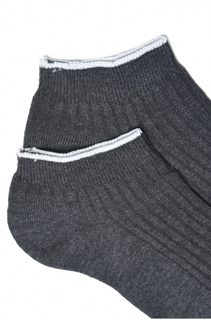 Носки мужские короткие темно-серого цвета размер 41-47 158968L