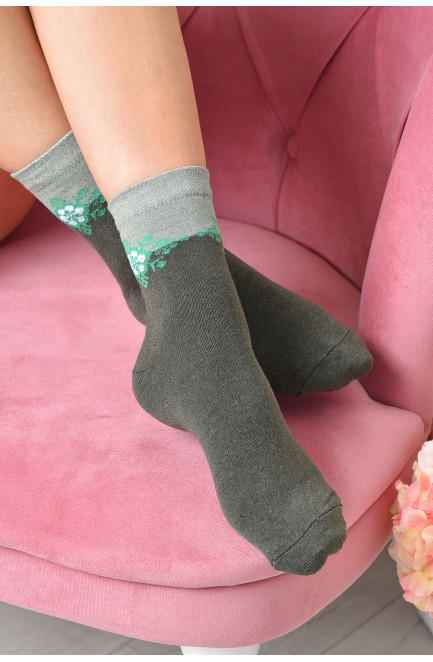 Носки женские болотного цвета размер 36-41 159023L