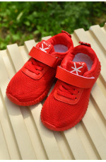 Кросівки дитячі для дівчинки червоного кольору 159437L