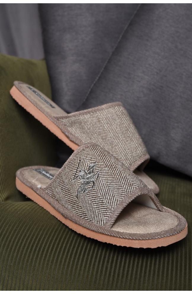 Тапочки комнатные мужские коричневого цвета 159445L