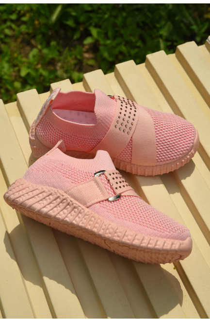 Кроссовки детские для девочки розового цвета 159477L