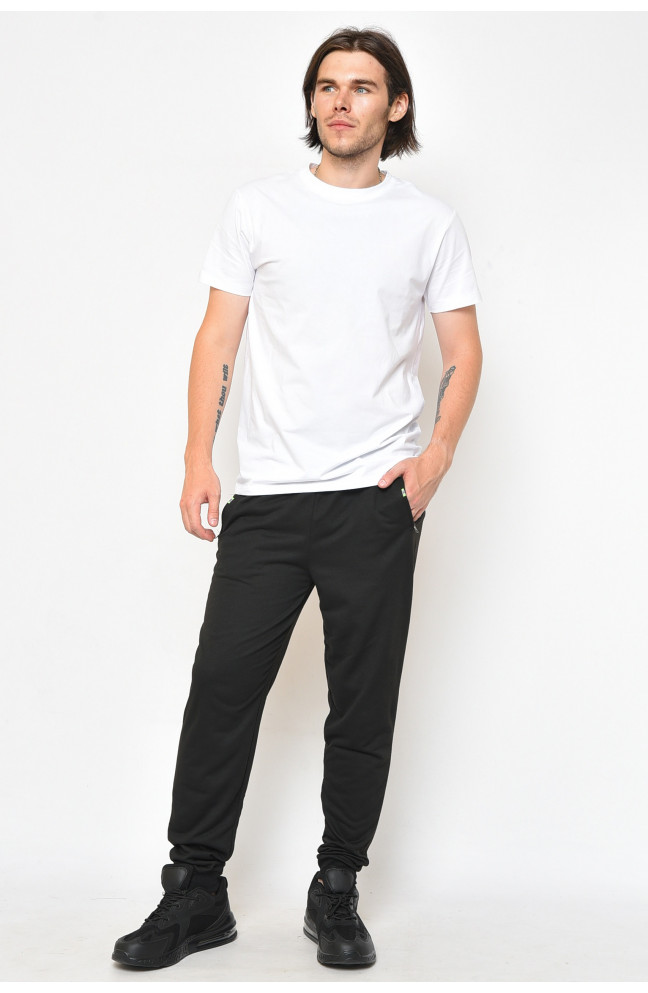 Спортивные штаны мужские черного цвета 159490L