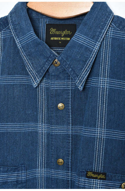 Сорочка чоловіча джинсова синього кольору 159879L
