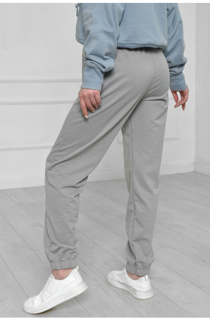Спортивные штаны женские серого цвета 160028L