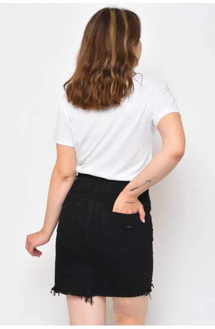 Юбка женская джинсовая черного цвета 160064L