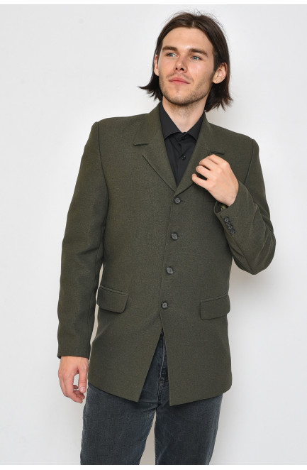 Піджак чоловічий темно-зеленого кольору розмір 46 160175L