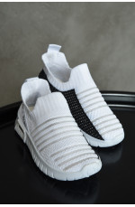 Кроссовки детские для девочки белого цвета 160355L