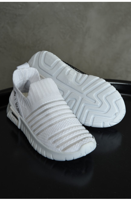 Кросівки дитячі для дівчинки білого кольору 160355L