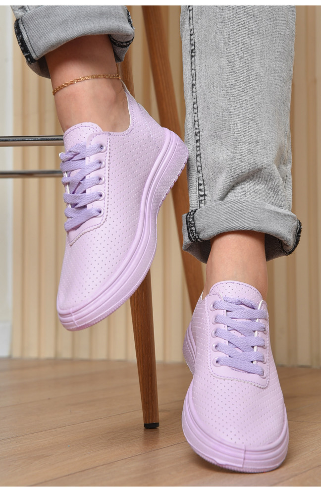 Мокасины женские сиреневого цвета 160435L
