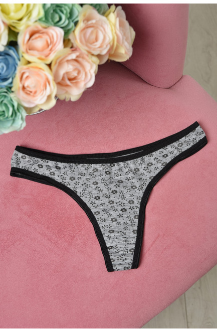 Стринги женские серого цвета размер 42 160709L