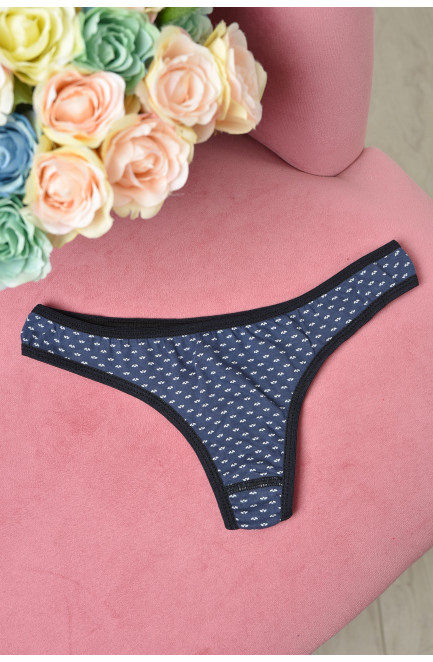 Стринги женские синего цвета размер 42 160720L