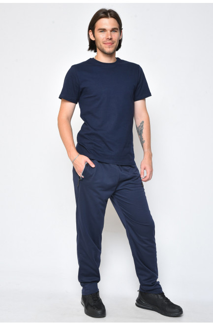 Спортивные штаны мужские темно-синего цвета 160892L