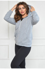 Батник женский серого цвета 161456L