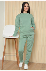Спортивный костюм женский на флисе светло-зеленого цвета размер 44 161883L