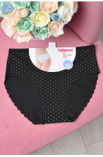 Трусы женские полубатальные черного цвета 162101L