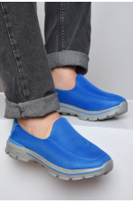 Кроссовки мужские голубого цвета текстиль 162144L