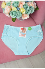 Трусы женские полубатальные голубого цвета 162238L