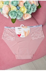 Трусы женские полубатальные пудрового цвета 162263L