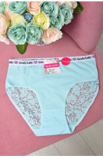 Трусы женские полубатальные голубого цвета размер XL 162455L