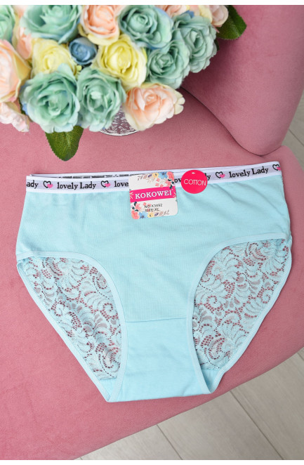 Трусы женские полубатальные голубого цвета размер XL 162455L