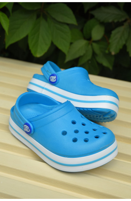 Крокси дитячі для дівчинки блакитного кольору 162965L