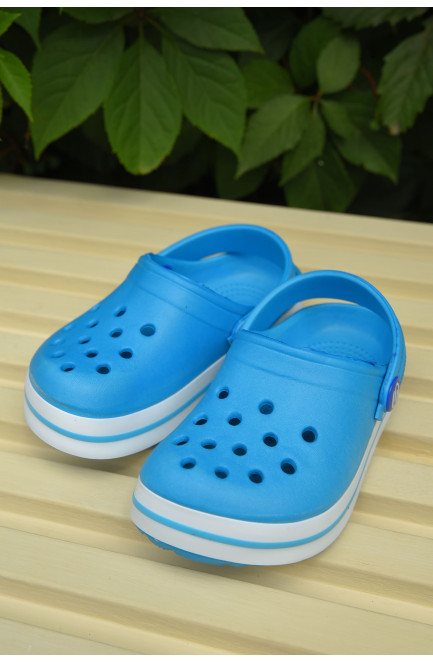 Кроксы детские для девочки голубого цвета 162965L