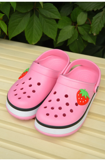 Кроксы детские для девочки розового цвета 163145L