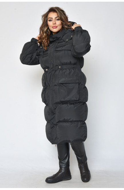 Куртка женская зимняя черного цвета 163346L