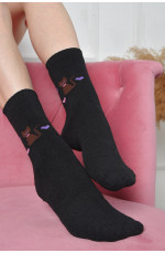 Носки махровые женские черного цвета размер 37-42 163527L