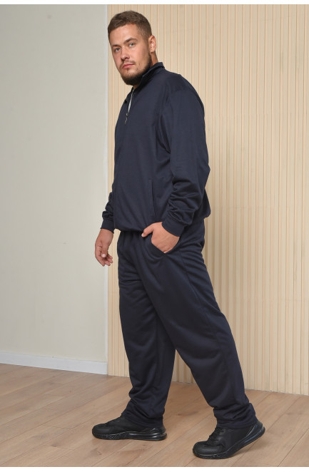 Спортивный костюм мужской батальный темно-синего цвета 163807L