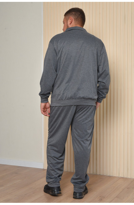 Спортивный костюм мужской батальный серого цвета 163811L