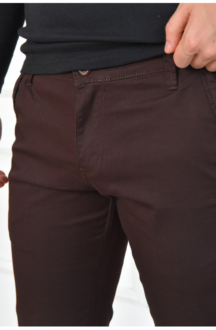 Штани чоловічі темно-коричневого кольору 164016L