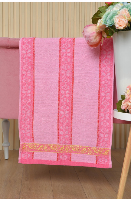 Полотенце для лица махровое розового цвета 164148L