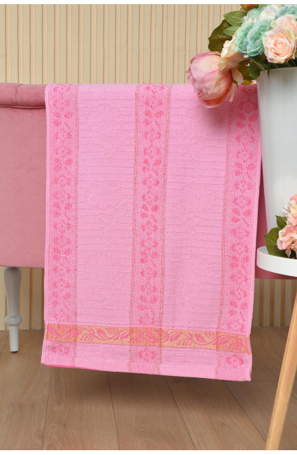 Полотенце для лица махровое розового цвета 164148L