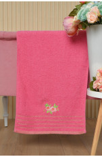 Рушник для обличчя махровий рожевого кольору 164155L