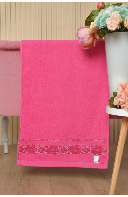 Рушник для обличчя махровий рожевого кольору 164159L