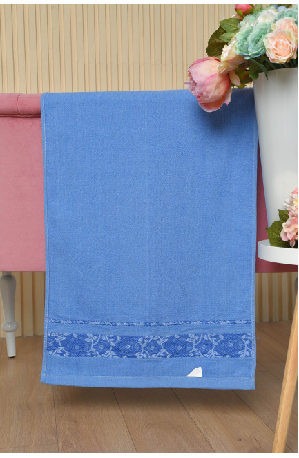 Полотенце для лица махровое синего цвета 164171L