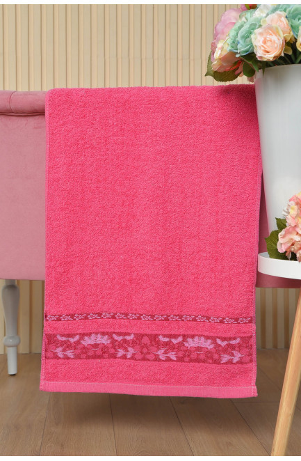 Полотенце для лица махровое розового цвета 164174L