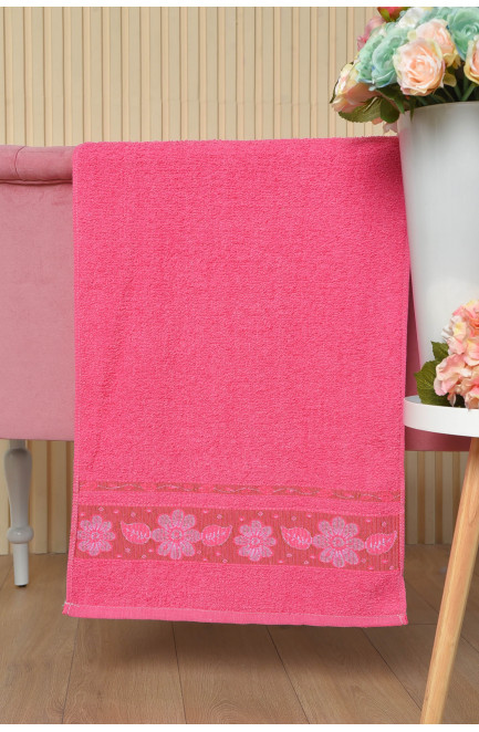 Полотенце для лица махровое розового цвета 164179L