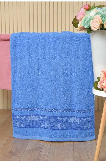 Полотенце банное махровое синего цвета 164199L