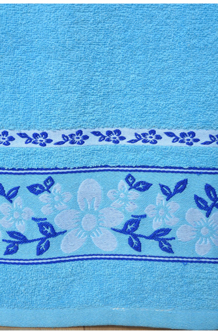 Полотенце банное махровое голубого цвета 164202L