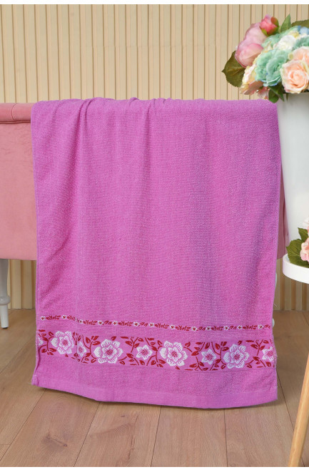 Полотенце банное махровое фиолетового цвета 164206L
