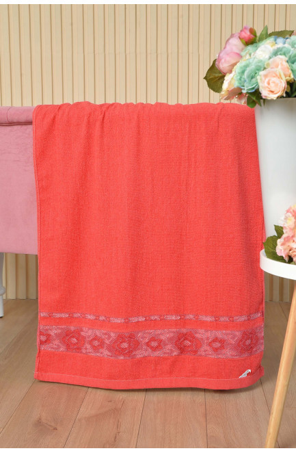 Полотенце банное махровое красного цвета 164210L