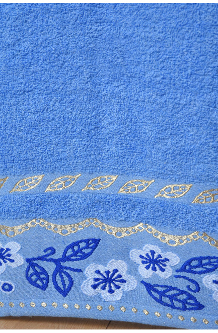 Рушник банний махровий синього кольору 164217L