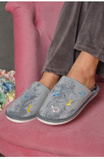 Тапочки домашние женские серого цвета 164926L