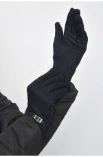 Перчатки женские на меху темно-синего цвета размер 7 165089L