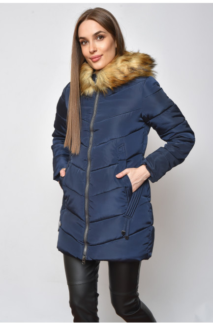 Куртка женская темно-синего цвета 165326L