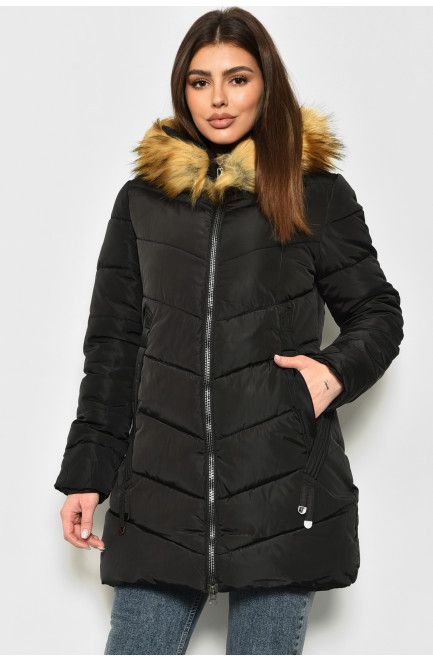 Куртка женская черного цвета 165327L
