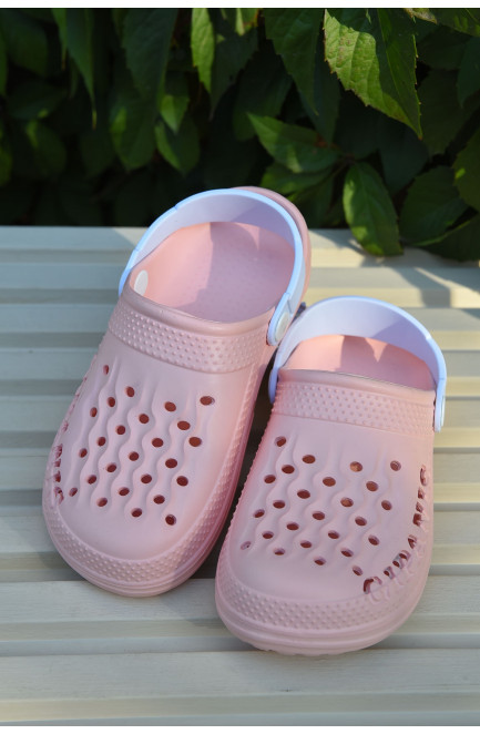 Кроксы детские для девочки розового цвета 165363L